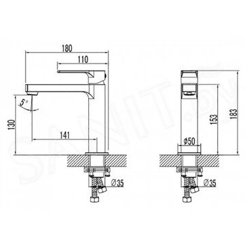 Смеситель для умывальника Lemark Plus Grace LM1537C