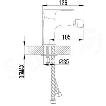 Смеситель для биде Lemark Plus Factor LM1608C