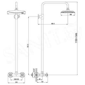 Душевая стойка Lemark Standard LM2160C