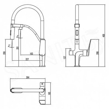 Смеситель для кухонной мойки Lemark Comfort LM3074C-White с подключением к системе очистки воды