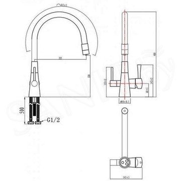 Смеситель для кухонной мойки Lemark Comfort LM3075BL / LM3075C / LM3075B / LM3075GM с подключением к системе очистки воды