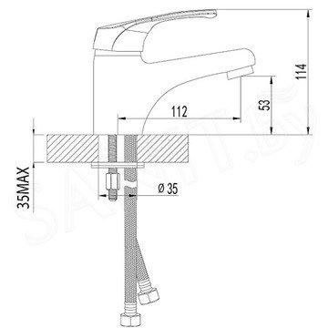 Смеситель для умывальника Lemark Omega LM3106C