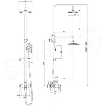 Душевая стойка Lemark Omega LM3160C