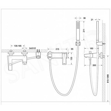 Смеситель для ванны Bravat Iceberg F676110C-B-RUS