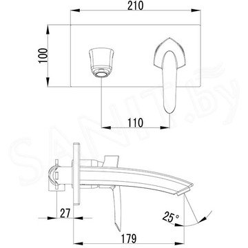 Смеситель встраиваемый Lemark Mars LM3526C (1 функция)