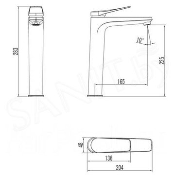 Смеситель для умывальника Lemark Bronx LM3709BL