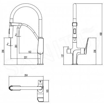 Смеситель для кухонной мойки Lemark Bronx LM3761BL / LM3761BLR / LM3761GM с подключением к системе очистки воды