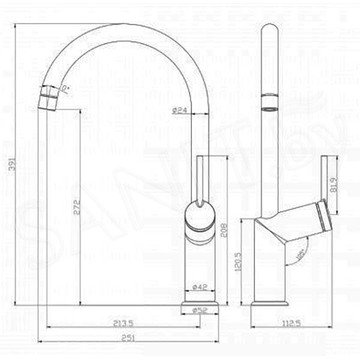 Смеситель для кухонной мойки Lemark Minima LM3805C