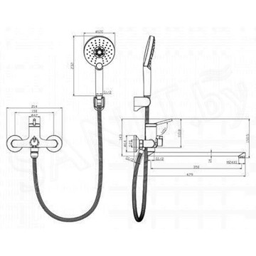 Смеситель для ванны Lemark Minima LM3851C