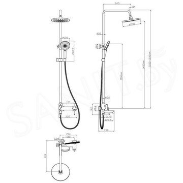 Душевая стойка Lemark Minima LM3862C