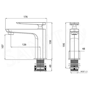 Смеситель для умывальника Lemark Prizma LM3906C