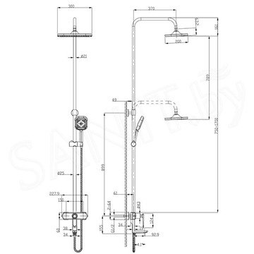 Душевая стойка Lemark Prizma LM3962C