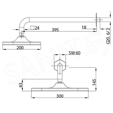 Душевая система Lemark Prizma LM3922C встраиваемая