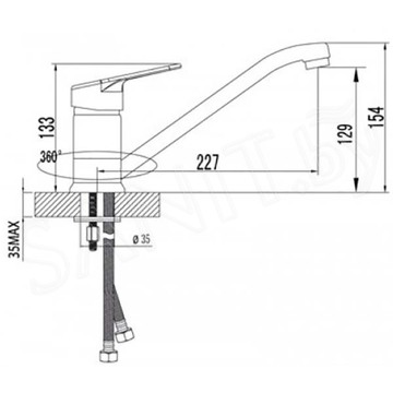 Смеситель для кухонной мойки Lemark Luna LM4104C