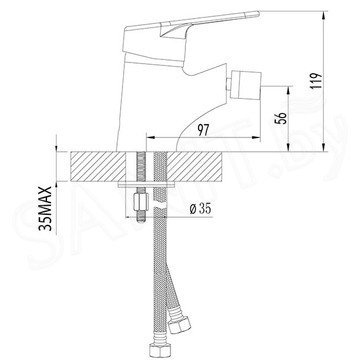 Смеситель для биде Lemark Luna LM4108C