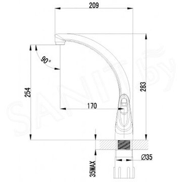 Смеситель для кухонной мойки Lemark Luna LM4155C