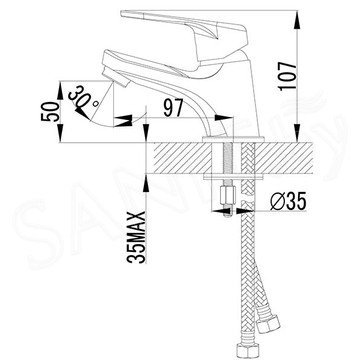 Смеситель для умывальника Lemark Luna LM4156C