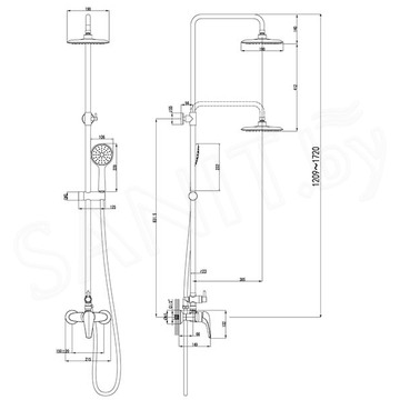 Душевая стойка Lemark Poseidon LM4260C