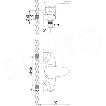 Смеситель для душа Lemark Status LM4403C