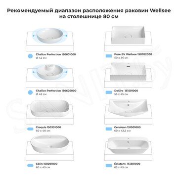 Столешница Wellsee Genuine Tree черная матовая