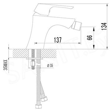 Смеситель для биде Lemark Unit LM4508C