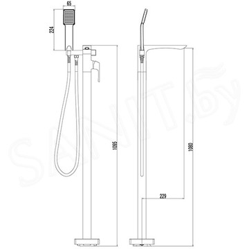 Смеситель для ванны Lemark Unit LM4544C