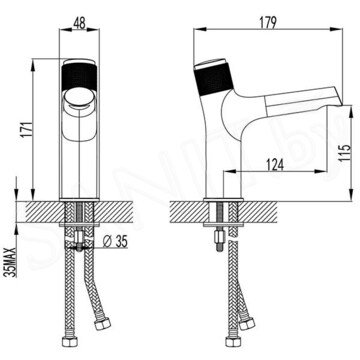 Смеситель для умывальника Lemark Project LM4676C