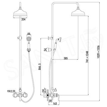 Душевая стойка Lemark Brava LM4760G