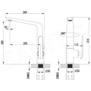 Смеситель для кухонной мойки Lemark Melange LM4905CW