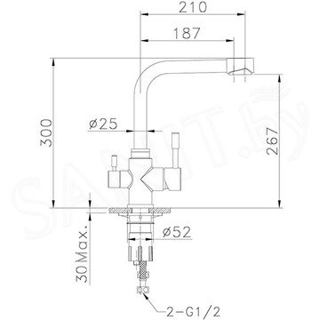 Смеситель для кухонной мойки Lemark Expert LM5061S с подключением к системе очистки воды