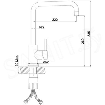 Смеситель для кухонной мойки Lemark Expert LM5077S