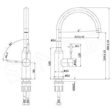 Смеситель для кухонной мойки Lemark Expert LM5079S