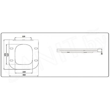 Напольный унитаз CeramaLux 1218A безободковый (с крышкой SoftClose)