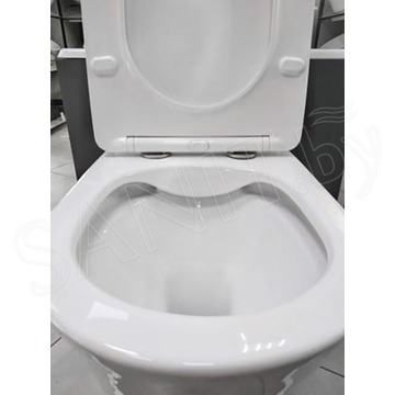 Напольный унитаз CeramaLux 1219A безободковый (с крышкой SoftClose)