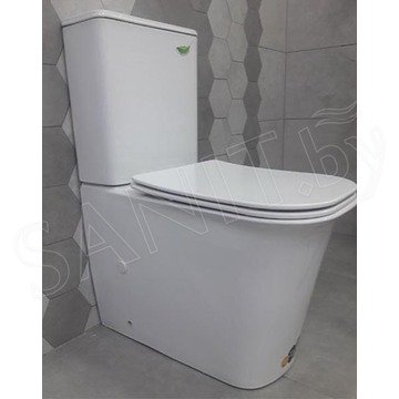 Напольный унитаз CeramaLux 1222A безободковый (с крышкой SoftClose)