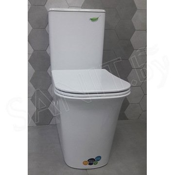 Напольный унитаз CeramaLux 1222A безободковый (с крышкой SoftClose)
