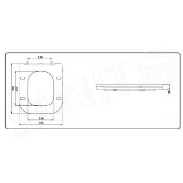 Напольный унитаз CeramaLux 2170 безободковый (с крышкой SoftClose)