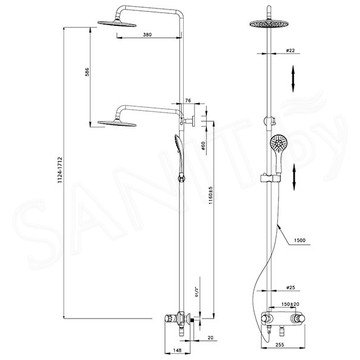 Душевая стойка Lemark Wing LM5362C