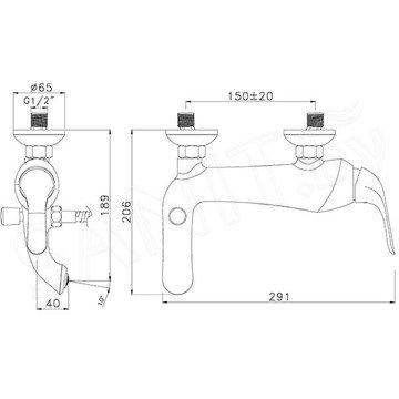 Смеситель для ванны Lemark Swan LM5402BG