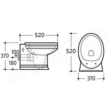 Подвесной унитаз CeramaLux 2021 безободковый (с крышкой SoftClose)