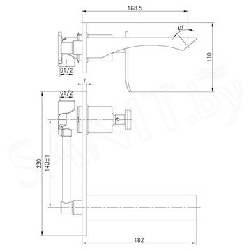 Смеситель встраиваемый Lemark Contest LM5826CW (1 функция)