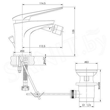 Смеситель для биде Lemark Allegro LM5908CW