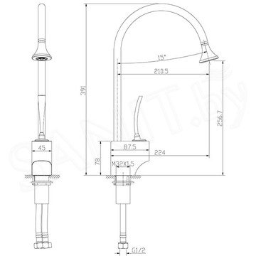 Смеситель для кухонной мойки Lemark Soul LM6005C
