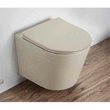 Подвесной унитаз CeramaLux B2330-4MC безободковый (с крышкой SoftClose)