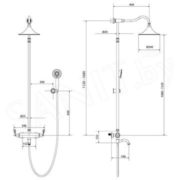 Душевая стойка Lemark Prime LM6162BRG