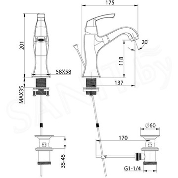 Смеситель для умывальника Lemark Nubira LM6206ORB