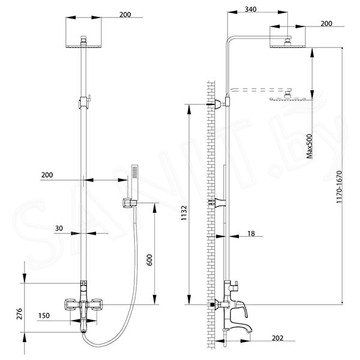 Душевая стойка Lemark Nubira LM6262ORB