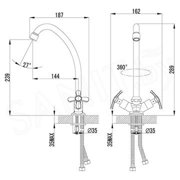 Смеситель для кухонной мойки Lemark Partner LM6544C