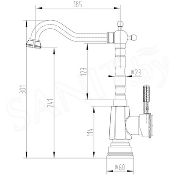 Смеситель для кухонной мойки Lemark Jasmin LM6605B