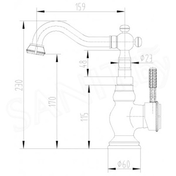 Смеситель для кухонной мойки Lemark Jasmin LM6644B